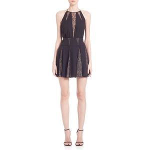 BCBG Teena Dress High Neck Lace Cocktail